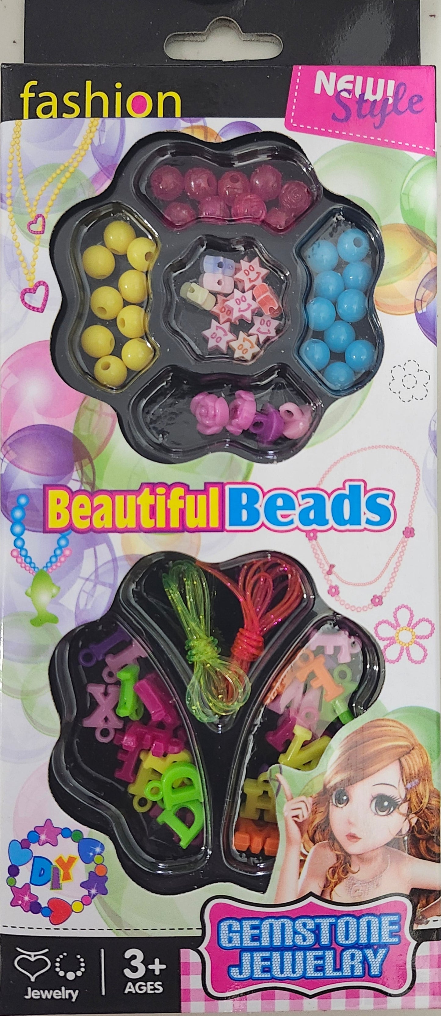 ✨ DIY Beautiful Beads Jewelry Kit – Creative Fun for Kids (Ages 3+)