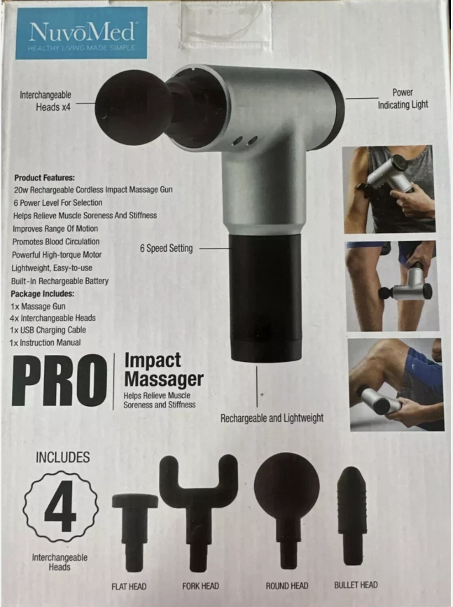 πͺ NuvoMed Pro Impact Massager β Cordless Muscle Relief