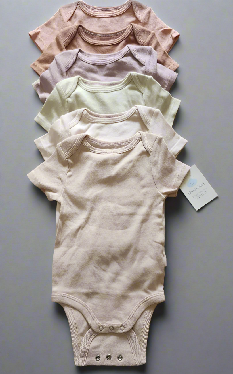 Cloud Island Baby Bodysuits โ 6 Pack (6โ9 Months)