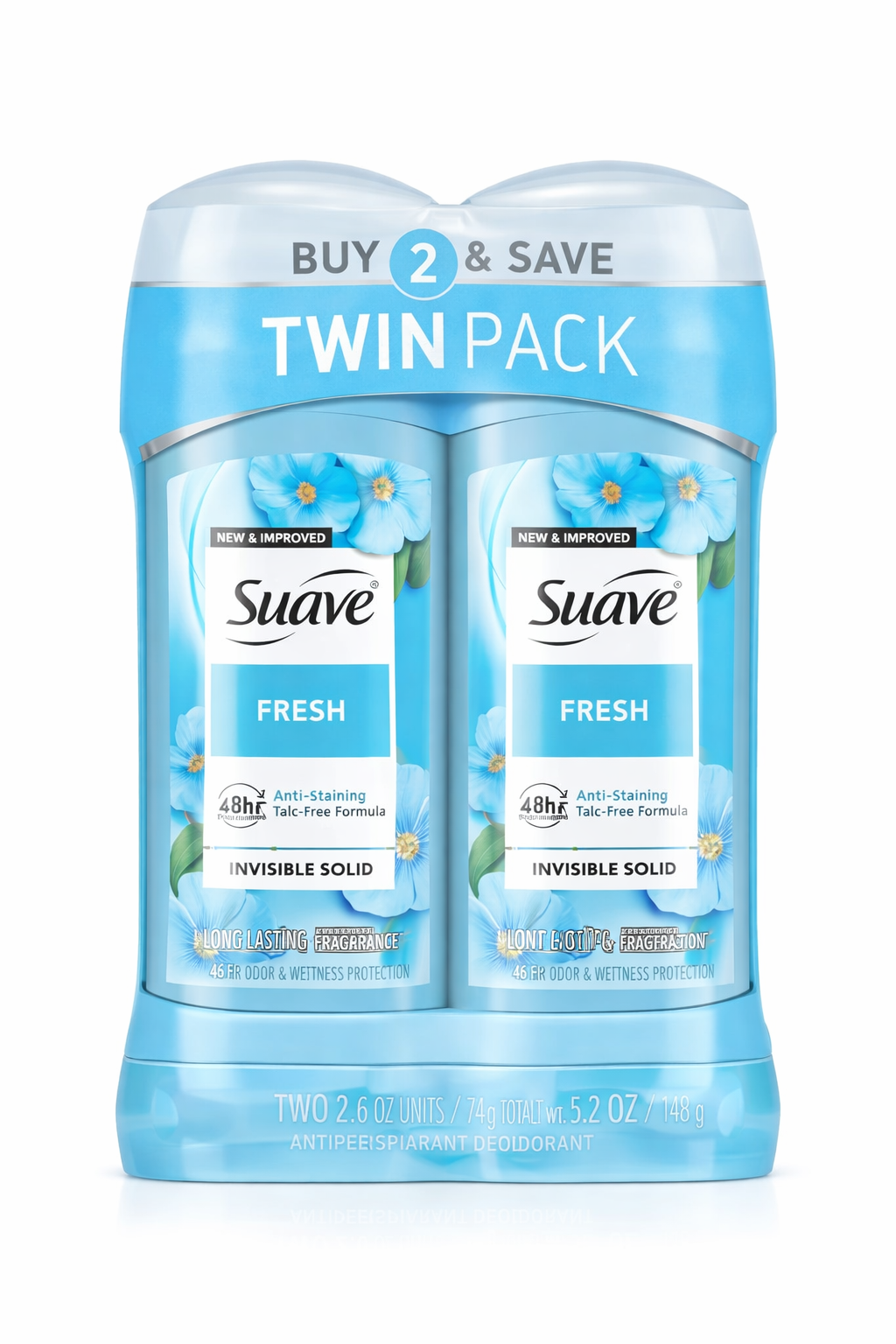 Suave Fresh Antiperspirant Deodorant Twin Pack