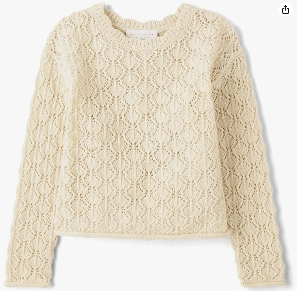 The Children's Place Toddler Girls Crochet Sweater