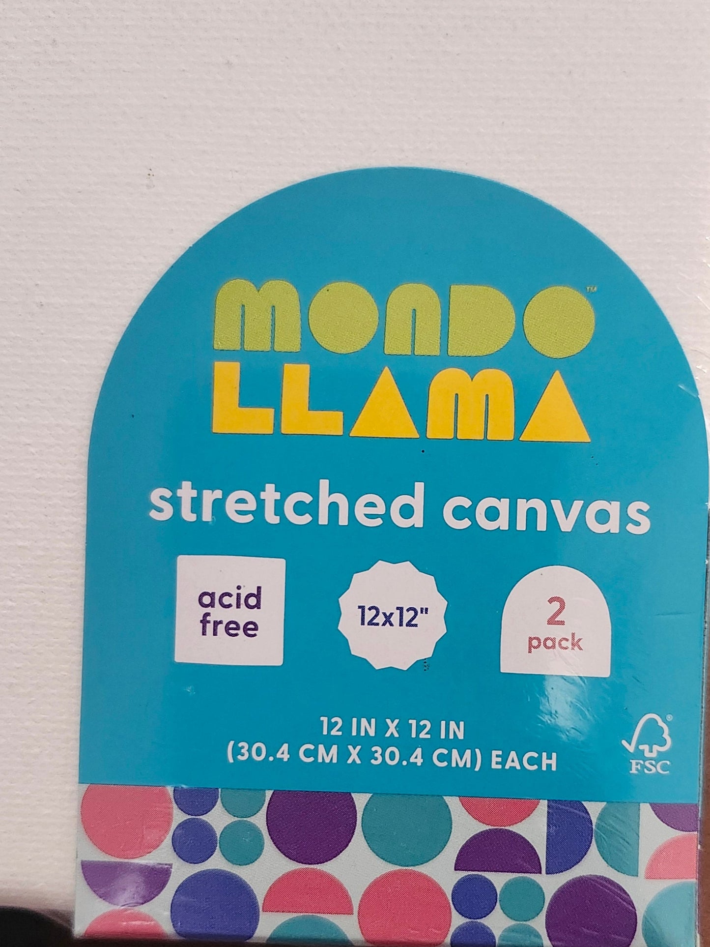 🎨 Mondo Llama™ Stretched Canvas – 2-Pack (12" x 12")