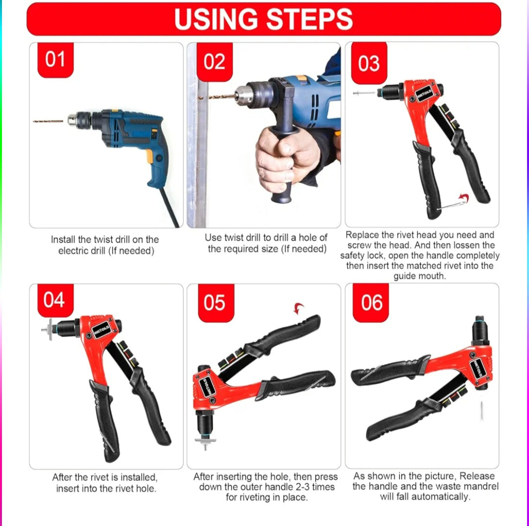π§ WETOLS Pop Rivet Gun Kit β Complete Riveting Solution