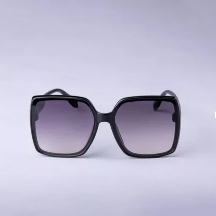 Women’s Oversized Square Butterfly Sunglasses – A New Day™ (Black)