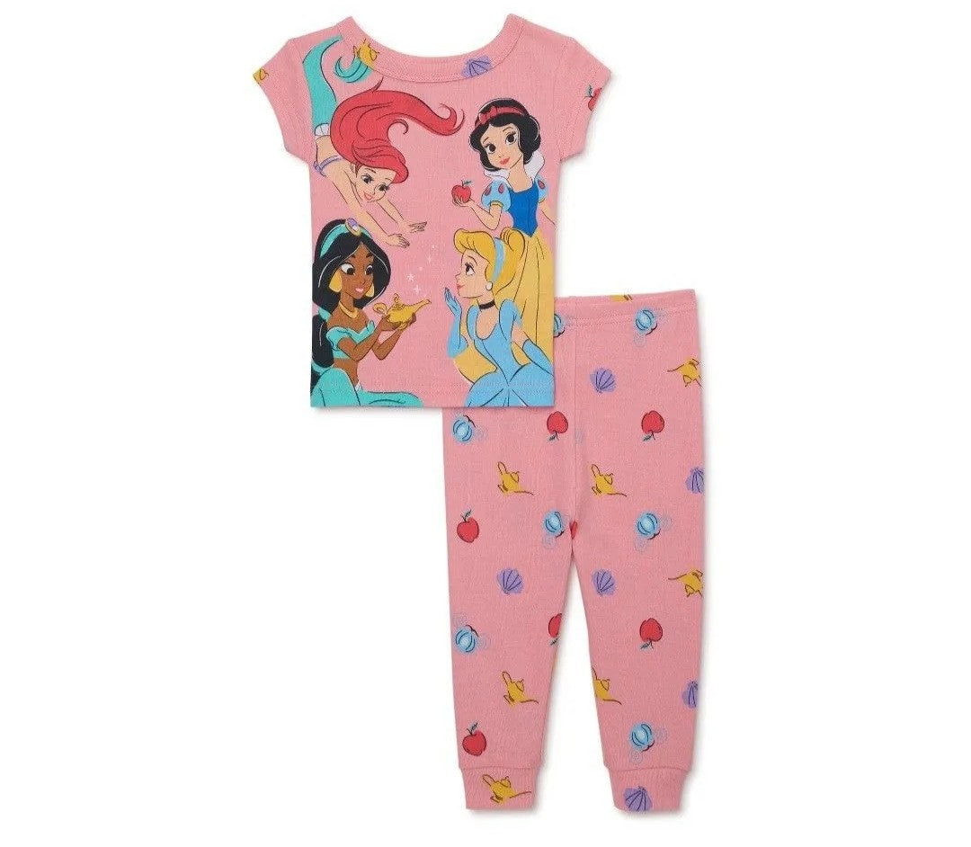 Disney Princess Pink Pajama Set (2T)