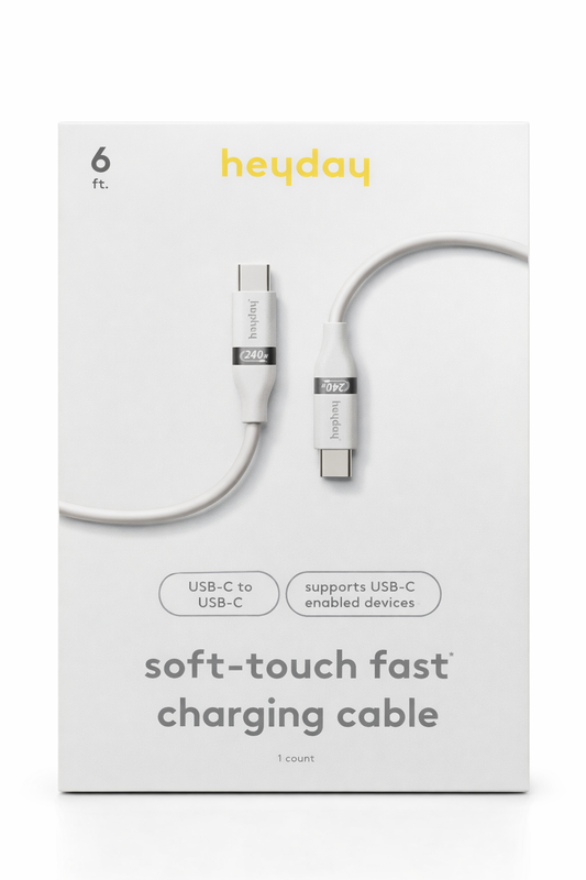 Heyday USB-C to USB-C Fast Charging Cable (6 ft)