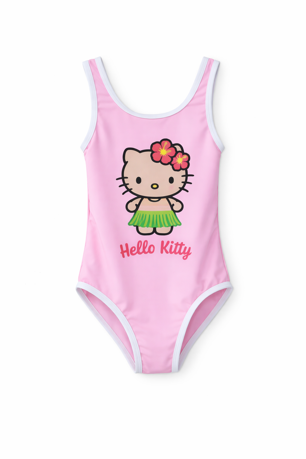 Hello Kitty Girls One-Piece Swimsuit (Hula Design)