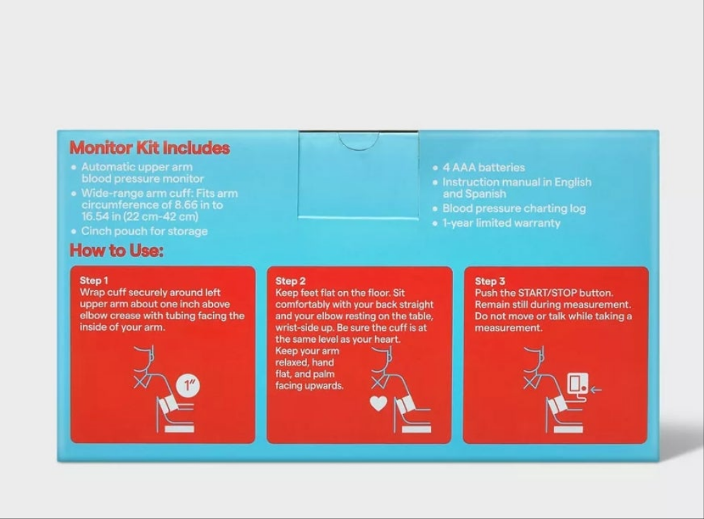 💓 Upper Arm Blood Pressure Monitor – up & up