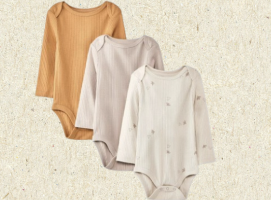 Cloud Island™ Baby Long Sleeve Bodysuit Set – 0–3M (3 Pack) 👶🌙✨