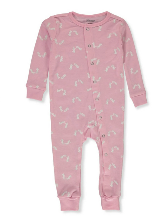 2-Pack Girls’ Hanes Ultimate Baby Flexy® Sleep & Play (18–24 Months, Pink Shapes)