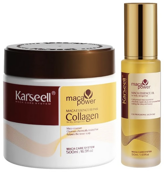 🌟 Karseell Collagen Hair Treatment + Argan Oil Serum Set