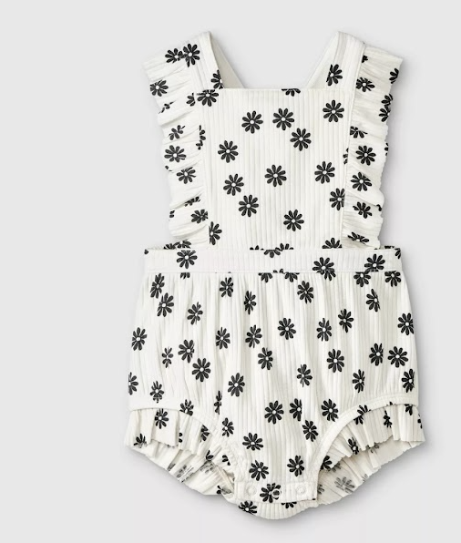 🌼 Cat & Jack Baby Girls’ Ruffle Romper – Size 6–9M