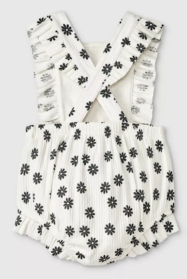 🌼 Cat & Jack Baby Girls’ Ruffle Romper – Size 6–9M