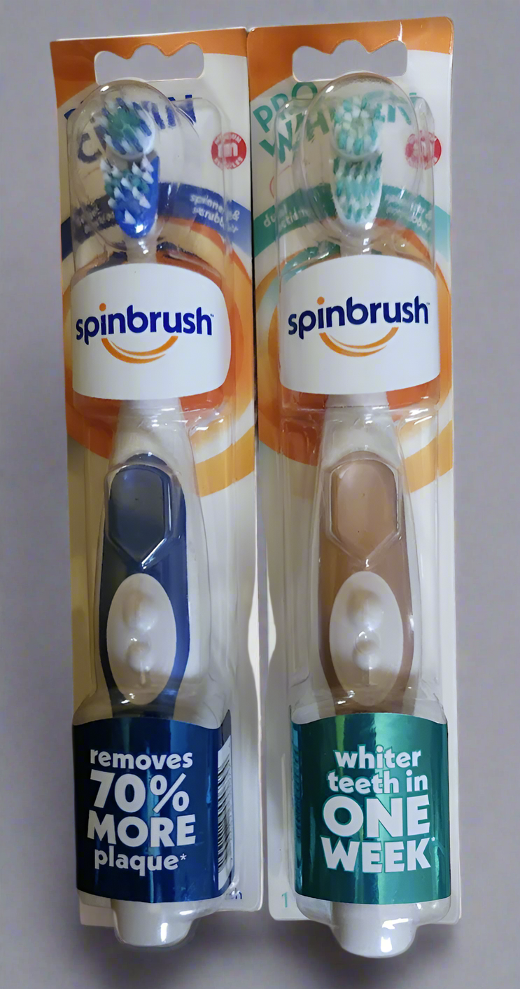 2 Pack (Medium Bristles)-Spinbrush Pro Electric Toothbrush