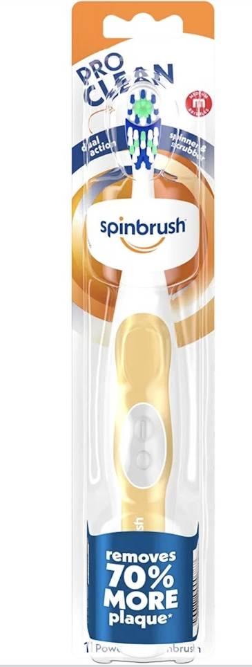 2 Pack (Medium Bristles)-Spinbrush Pro Electric Toothbrush