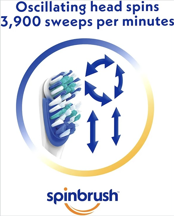 2 Pack (Medium Bristles)-Spinbrush Pro Electric Toothbrush