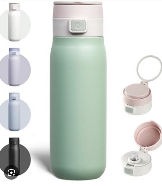 17 oz Stainless Steel Insulated Water Bottle – Quick Flip Lid