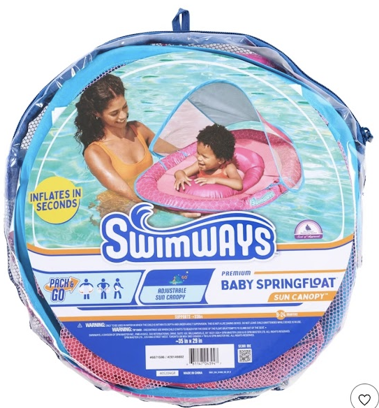 SwimWays Premium Baby Spring Float – Pink