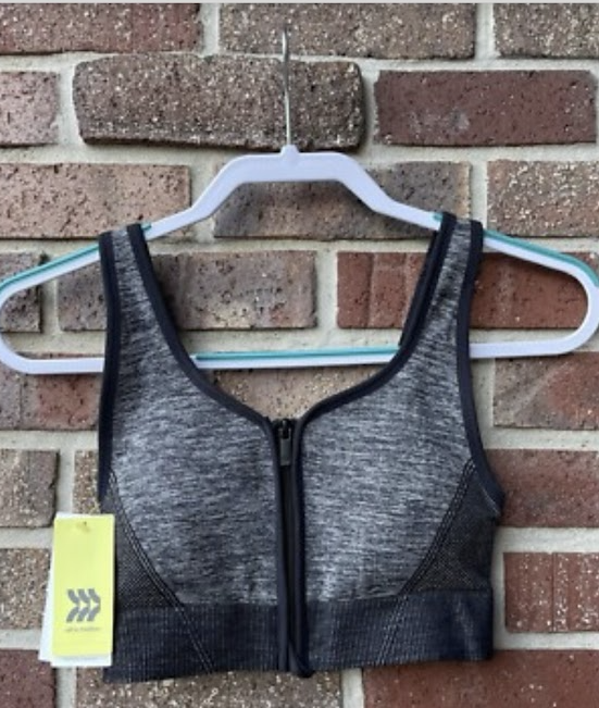 All in Motion Zip-Front High-Support Sports Bra – 3X & 4X