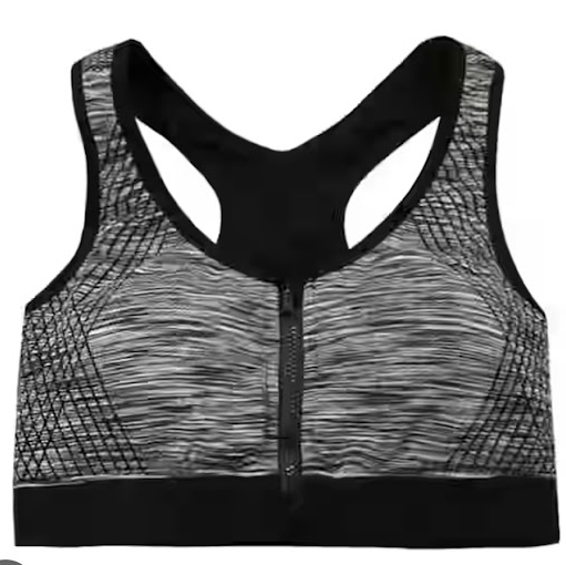 All in Motion Zip-Front High-Support Sports Bra – 3X & 4X