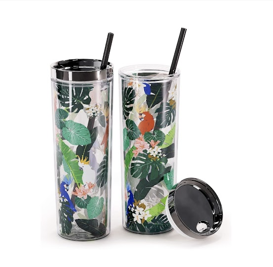 Maars Skinny Acrylic Tumbler Set (2 Pack)