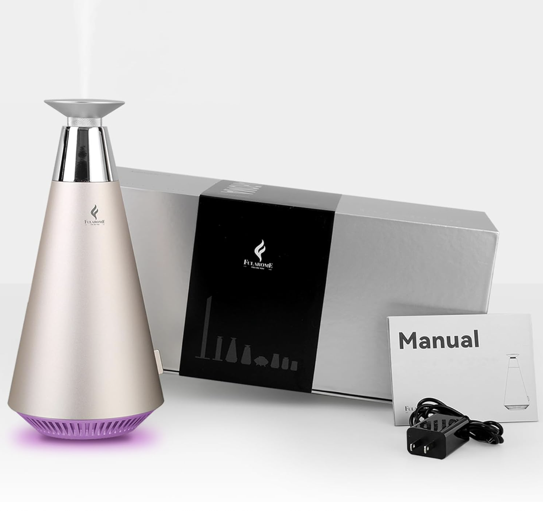 Wireless Essential Oil Diffuser, Smart Bluetooth Diffuser, Waterless Cold Air Diffusion 1000 Sq.ft, Rechargeable Aromatherapy Diffuser