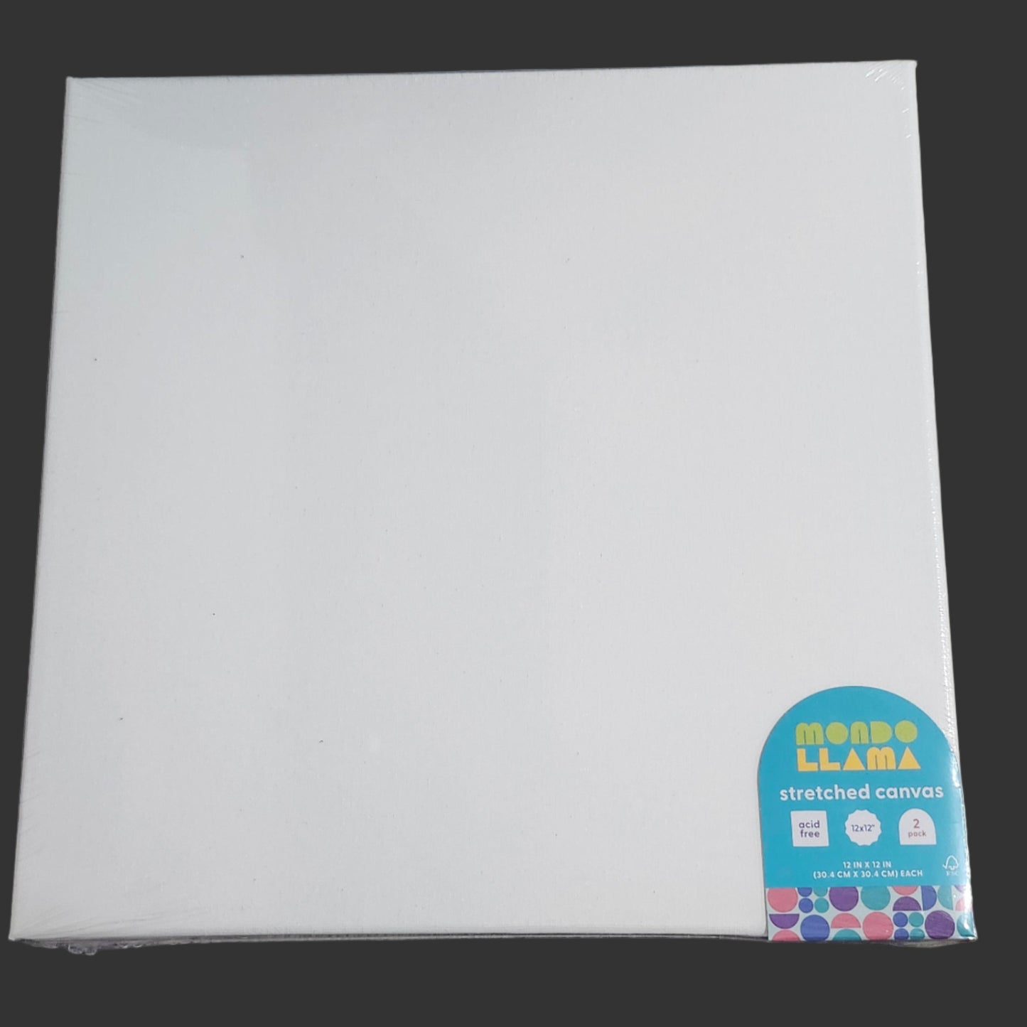 🎨 Mondo Llama™ Stretched Canvas – 2-Pack (12" x 12")