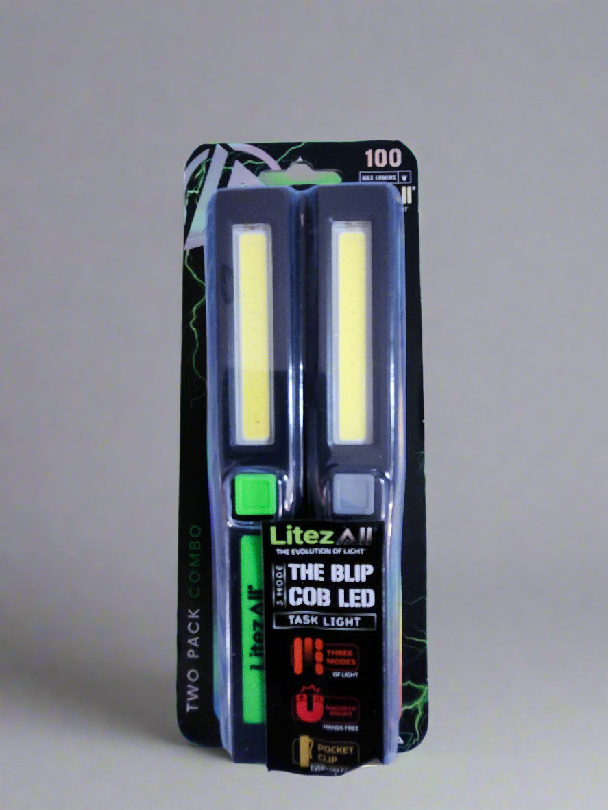 LitezAll “Blip” 100-Lumen COB LED Work Light - 2-Pack