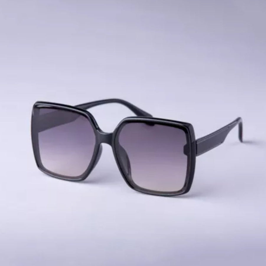 Women’s Oversized Square Butterfly Sunglasses – A New Day™ (Black)